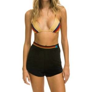 NEW AVIATOR NATION logo stripe lounger short in black